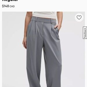 Lululemon Athletica Daydrift high rise Gray Wide Leg Jumpsuit High-Waisted